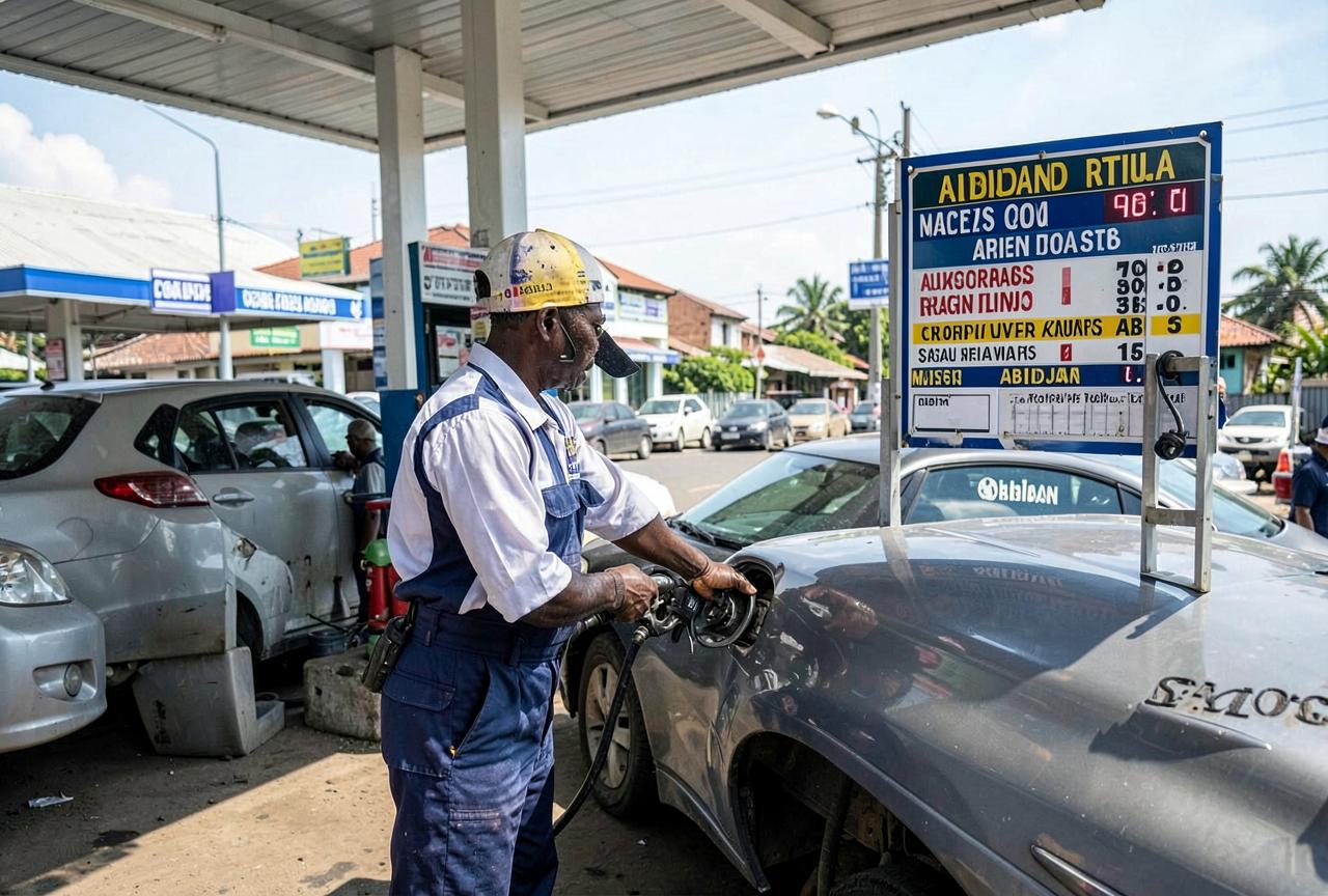 Une station-service à Abidjan. (Photo d'illustration)